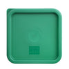 Hygiplas Square Food Storage Container Lid Green Medium - CF047  Hygiplas   