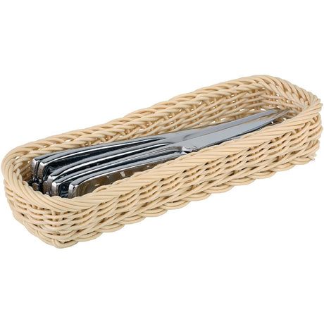 APS Polypropylene Rectangular Rattan Basket 270x100mm - CF301  APS   