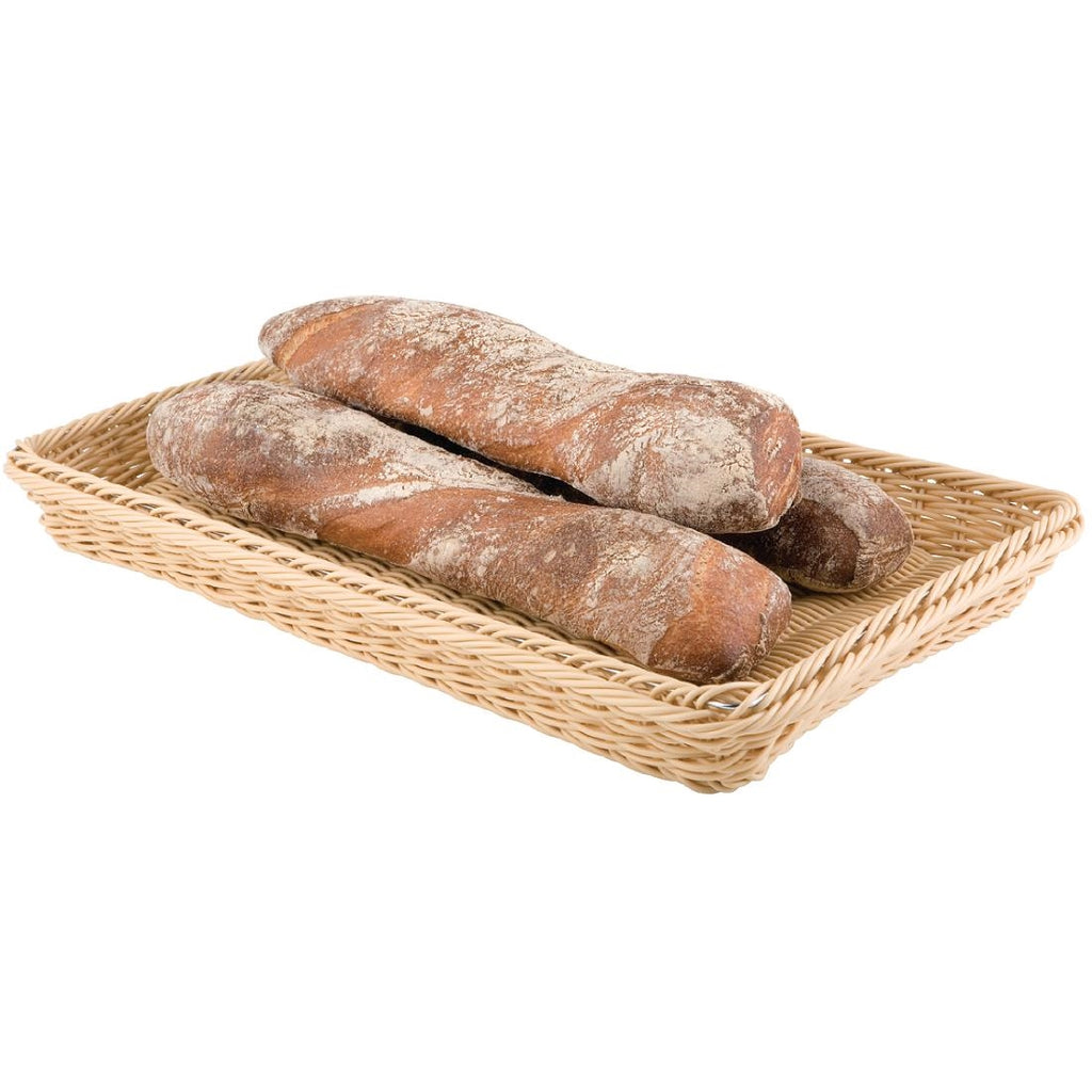 Polypropylene Natural Rattan Basket 1/1 GN - CF302  APS   