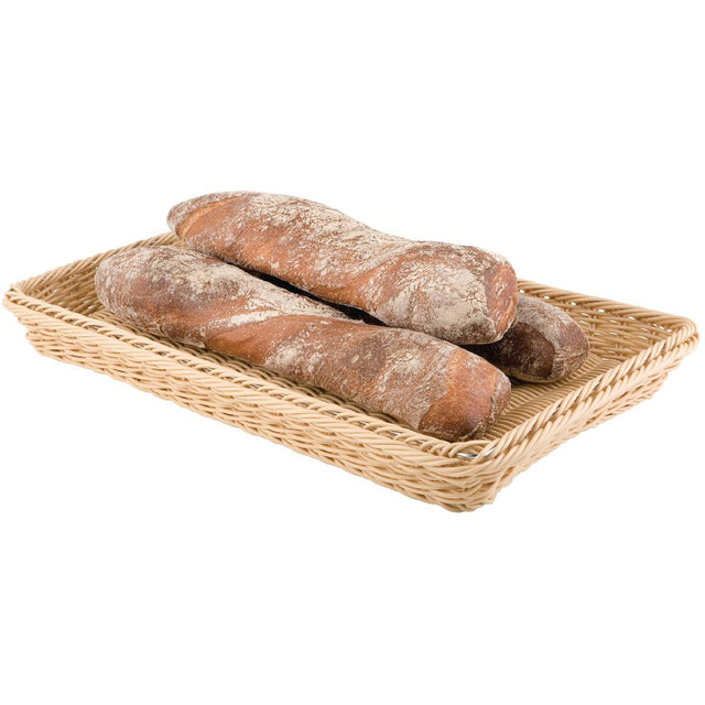 Polypropylene Natural Rattan Basket 1/1 GN - CF302  APS   