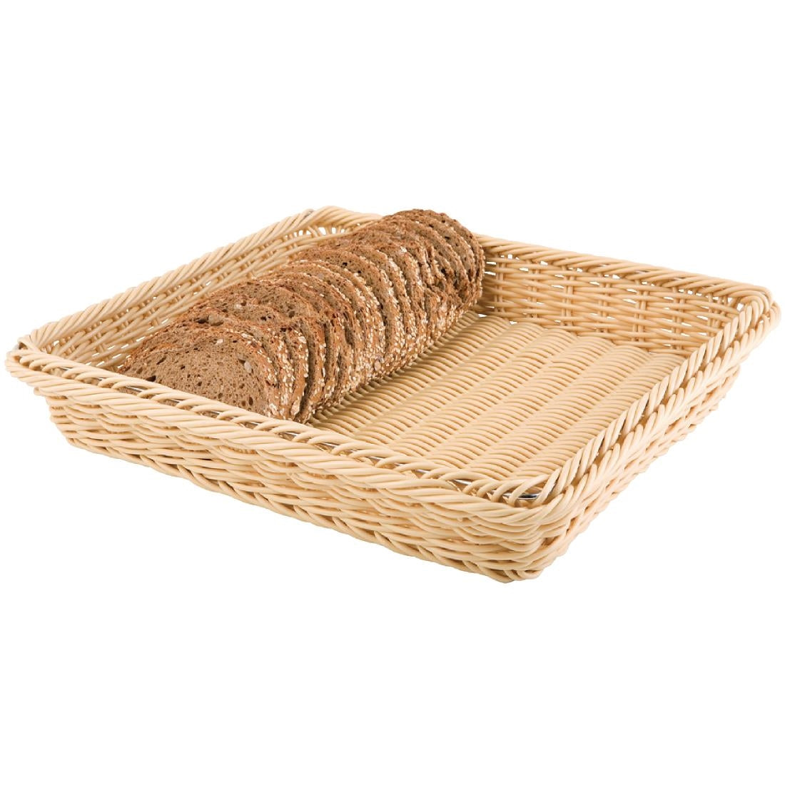 Polypropylene Natural Rattan Basket 1/2 GN - CF303  APS   