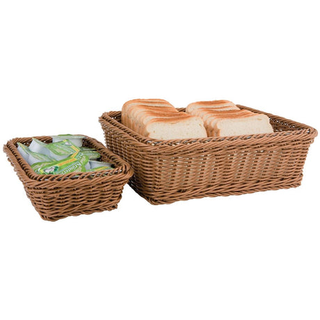 Polypropylene Brown Rattan Basket 1/1 GN - CF305  APS   