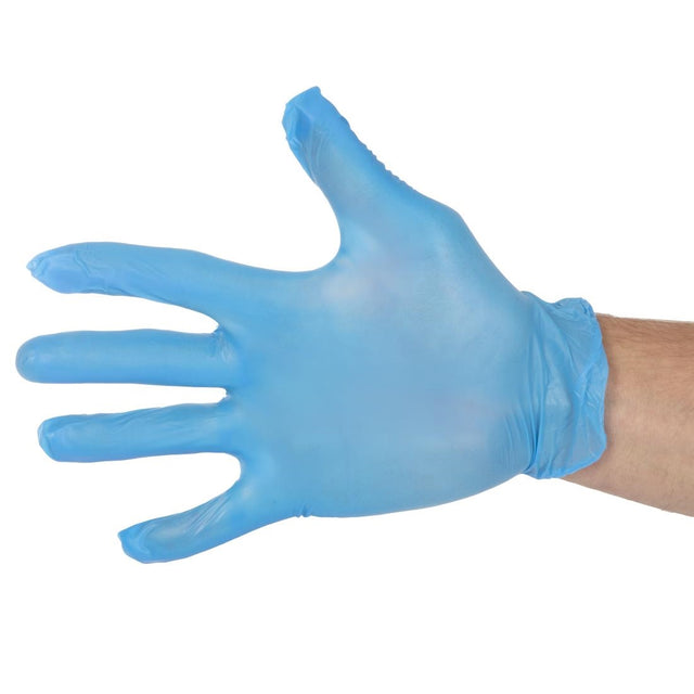 Hygiplas Powder-Free Vinyl Gloves Blue Medium (Pack of 100) - CF403-M  Hygiplas   