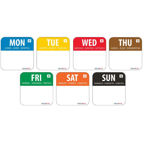 Dissolvable Food Rotation Label Kit 20mm (Pack of 7000) - CF439  Hygiplas   