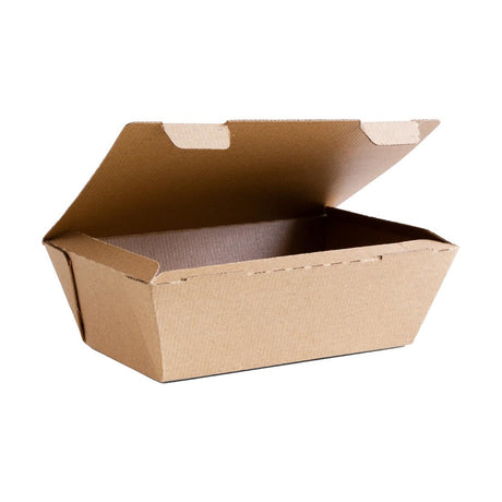 Vegware Compostable Microflute Takeaway Box 8x5" (Pack 250) - CF886 Takeaway Food Containers Vegware   
