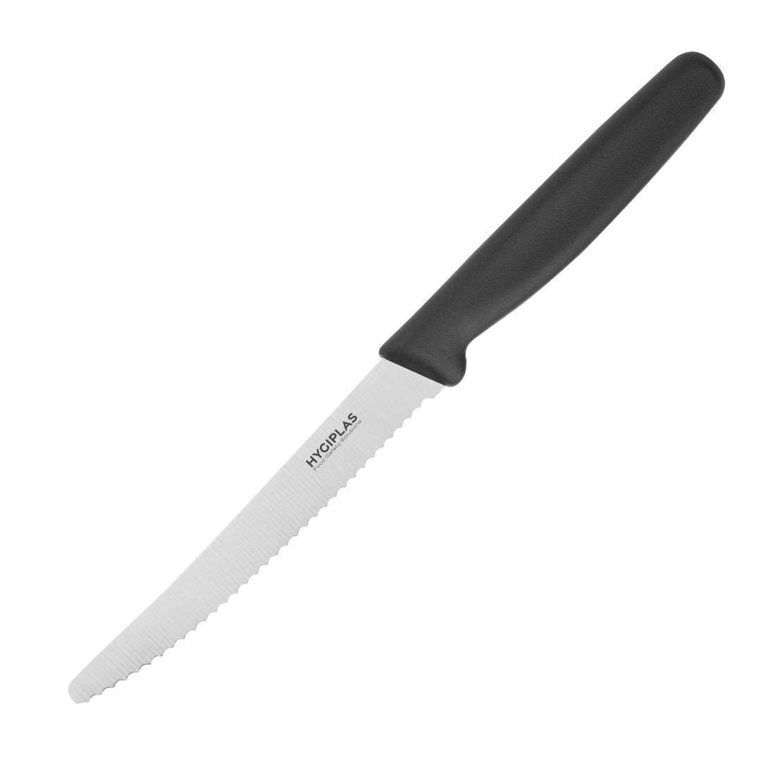 Hygiplas Serrated Tomato Knife Black 10.5cm - CF897  Hygiplas   