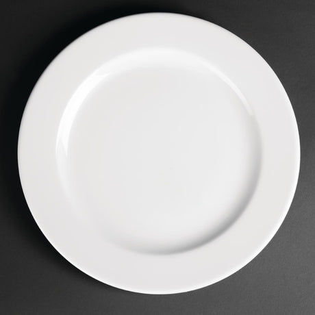 Royal Porcelain Classic White Wide Rim Plates 260mm (Pack of 12) - CG009 Plates Royal Porcelain