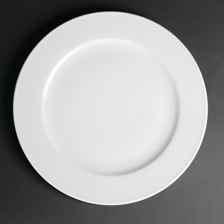 Royal Porcelain Classic White Wide Rim Plates 310mm (Pack of 12) - CG011 Plates Royal Porcelain