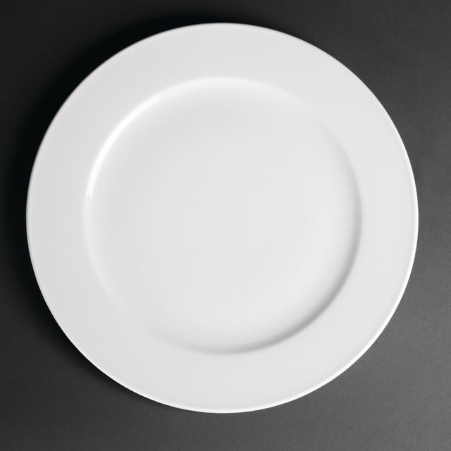 Royal Porcelain Classic White Wide Rim Plates 310mm (Pack of 12) - CG011 Plates Royal Porcelain