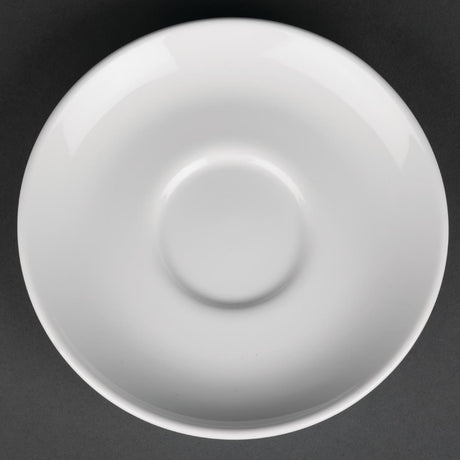 Royal Porcelain Classic White Cappuccino Saucers 150mm (Pack of 12) - CG031 Royal Porcelain Crockery Royal Porcelain   