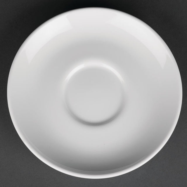 Royal Porcelain Classic White Cappuccino Saucers 150mm (Pack of 12) - CG031 Royal Porcelain Crockery Royal Porcelain   