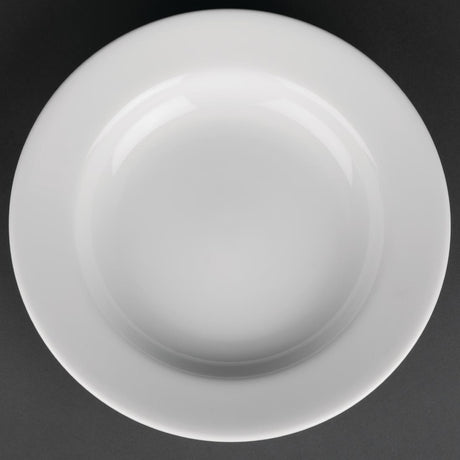 Royal Porcelain Classic White Soup Plates 235mm (Pack of 12) - CG062 Plates Royal Porcelain