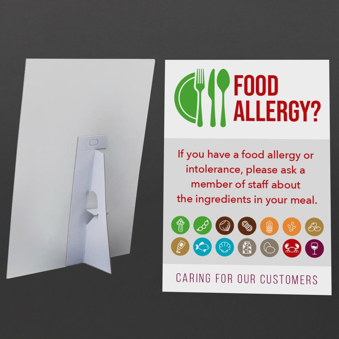 Customer Allergen Symbols & Ingredients Awareness Pub & Cafe Notice (2 x Display Options) - CG204  Mileta   