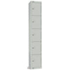 Elite Five Door Coin Return Locker Grey - CG610-CN Steel Lockers 300mm Deep Elite Lockers   