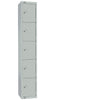 Elite Five Door Camlock Locker with Sloping Top Grey - CG610-CS Steel Lockers 300mm Deep Elite Lockers   