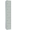 Elite Five Door Padlock Locker with Sloping Top Grey - CG610-PS Steel Lockers 300mm Deep Elite Lockers   