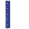 Elite Five Door Padlock Locker with Sloping Top Blue - CG612-PS Steel Lockers 300mm Deep Elite Lockers   
