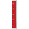 Elite Five Door Coin Return Locker Red - CG613-CN Steel Lockers 300mm Deep Elite Lockers   