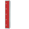 Elite Five Door Camlock Locker with Sloping Top Red - CG613-CS Steel Lockers 300mm Deep Elite Lockers   