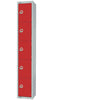 Elite Five Door Padlock Locker with Sloping Top Red - CG613-PS Steel Lockers 300mm Deep Elite Lockers   