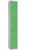Elite Five Door Coin Return Locker with Sloping Top Green - CG614-CNS Steel Lockers 300mm Deep Elite Lockers   
