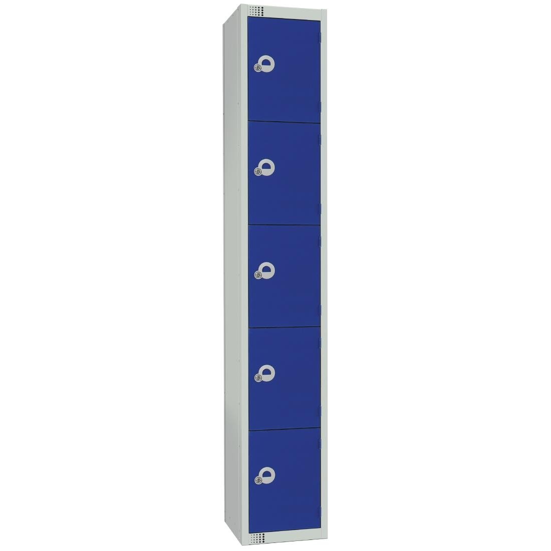 Elite Five Door Coin Return Locker Blue - CG617-CN Steel Lockers 450mm Deep Elite Lockers   