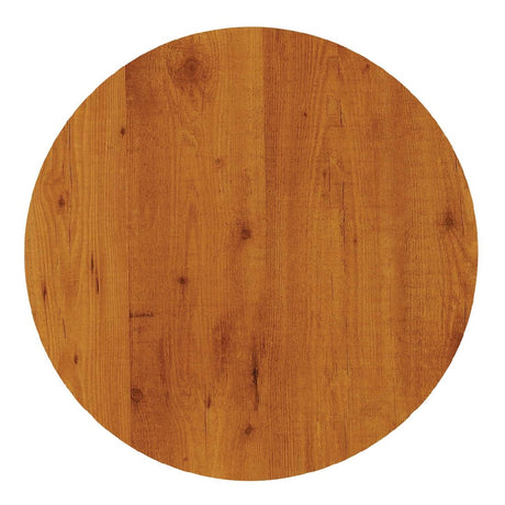 Werzalit Pre-drilled Round Table Top  Pine 700mm - GR575 Wood Effect Table Tops Werzalit   