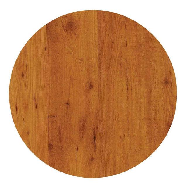 Werzalit Pre-drilled Round Table Top  Pine 700mm - GR575 Wood Effect Table Tops Werzalit   