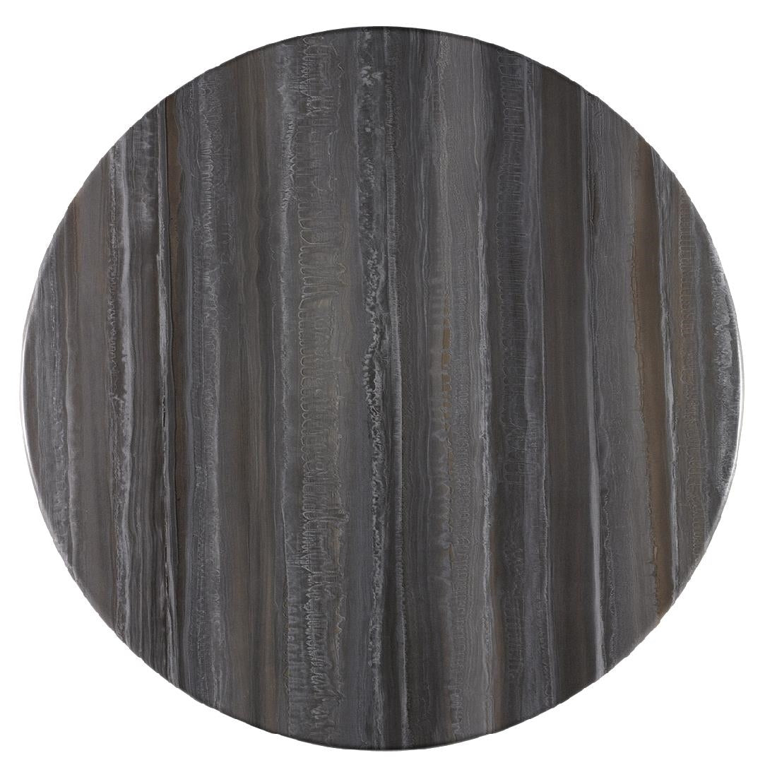 Werzalit Pre-drilled Round Table Top  Tempera Silver 800mm - CG819 Stone Effect Table Tops Werzalit   