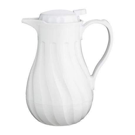 Olympia Insulated Swirl Jug White 1.2Ltr - CH119  Olympia   