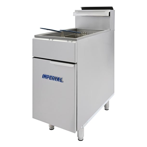Imperial Single Tank Twin Basket Freestanding LPG Fryer IFS-50-OP - CH865-P Freestanding Gas Fyers Imperial