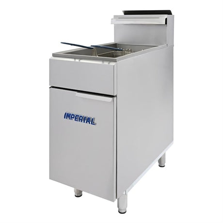 Imperial Single Tank Twin Basket Freestanding LPG Fryer IFS-50-OP - CH865-P Freestanding Gas Fyers Imperial