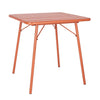 Bolero Amalfi Slatted Square Steel Folding Table Terracotta 700mm - CK064 Steel Tables Bolero   