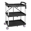 Vogue 3 Tier PP Folding Trolley Black Small - CK113  Vogue   