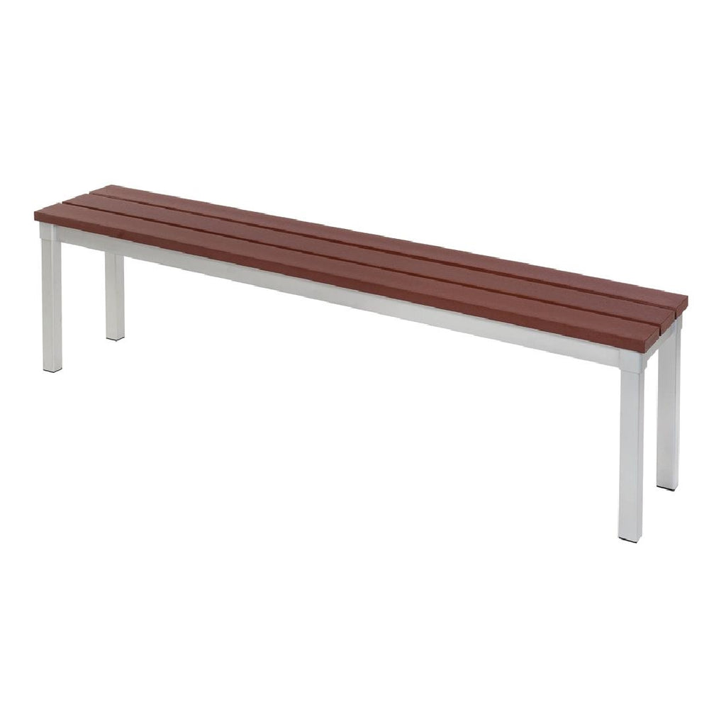 Enviro Outdoor Walnut Effect Faux Wood Bench 5ft - CK813 Benches Gopak   