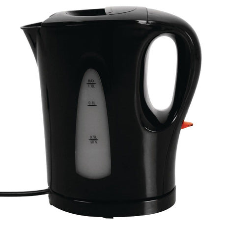 Caterlite Hotel Room Kettle Black 1Ltr - CJ886  Caterlite   