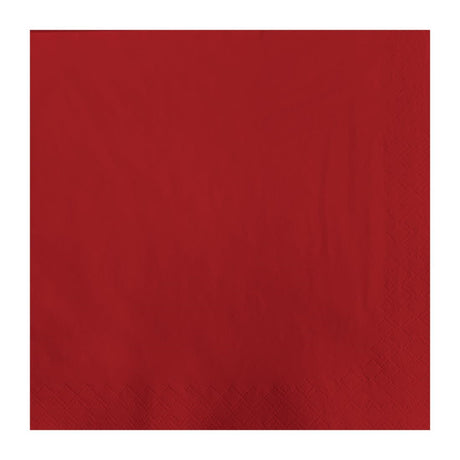Fasana Lunch Napkin Red 33x33cm 2ply 1/4 Fold (Pack of 1500) - CK875  Fasana   