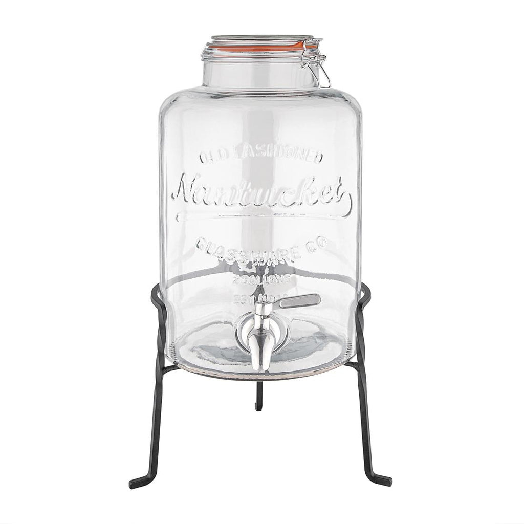 Olympia Nantucket Style Drink Dispenser with Wire Stand 8.5Ltr - CK939  Olympia   