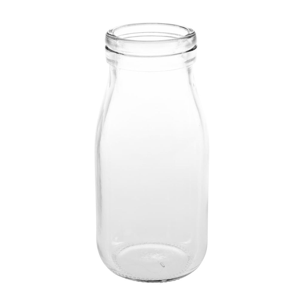 Olympia Glass Milk Bottles 200ml (Pack of 12) - CL141 Cocktail Glasses Olympia   