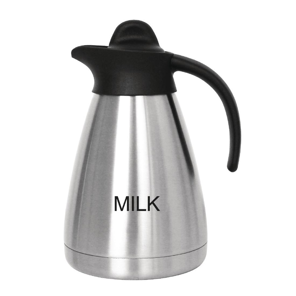 Olympia Screwtop Vacuum Milk Jug 1Ltr - CL372  Olympia   