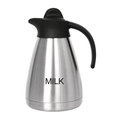 Olympia Screwtop Vacuum Milk Jug 1Ltr - CL372  Olympia   