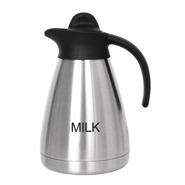 Olympia Screwtop Vacuum Milk Jug 1Ltr - CL372  Olympia   