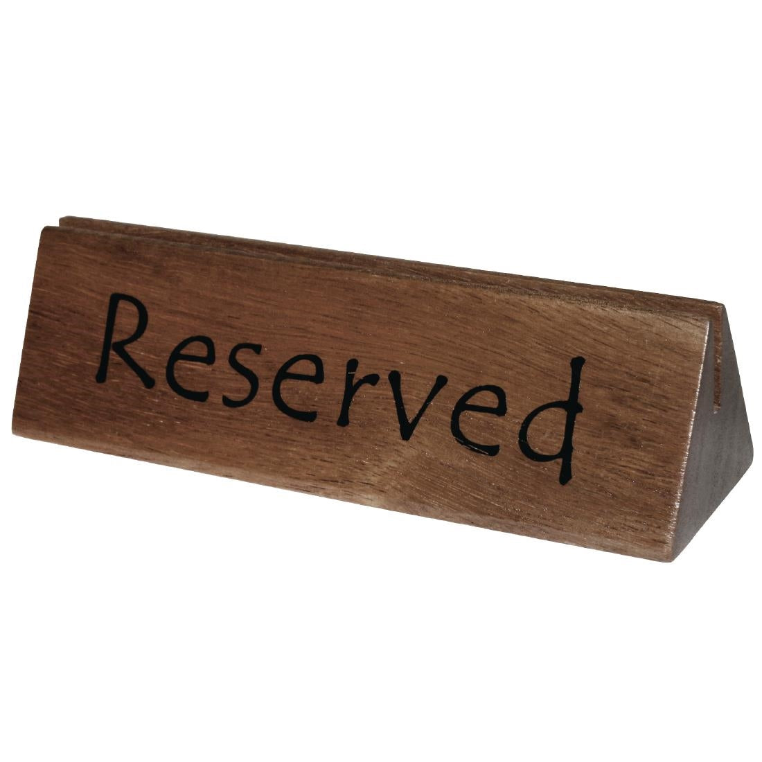 Olympia Acacia Menu Holder and Reserved Sign (Pack of 10) - CL381  Olympia   