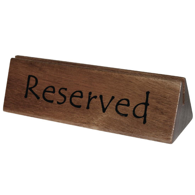 Olympia Acacia Menu Holder and Reserved Sign (Pack of 10) - CL381  Olympia   