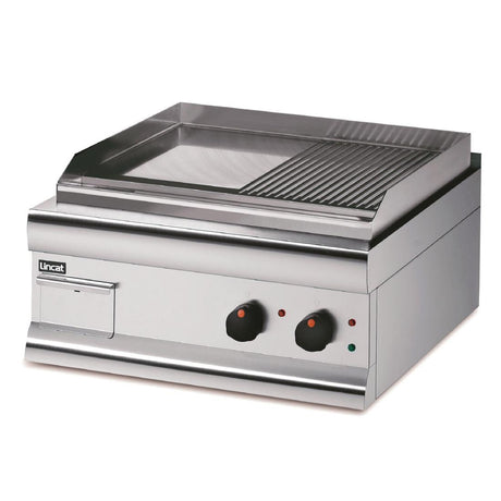 Lincat Silverlink 600 Half Ribbed Electric Griddle Dual Zone 600mm Wide GS6/TR/E - CL679  Lincat   