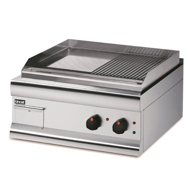 Lincat Silverlink 600 Half Ribbed Electric Griddle Dual Zone 600mm Wide GS6/TR/E - CL679  Lincat   