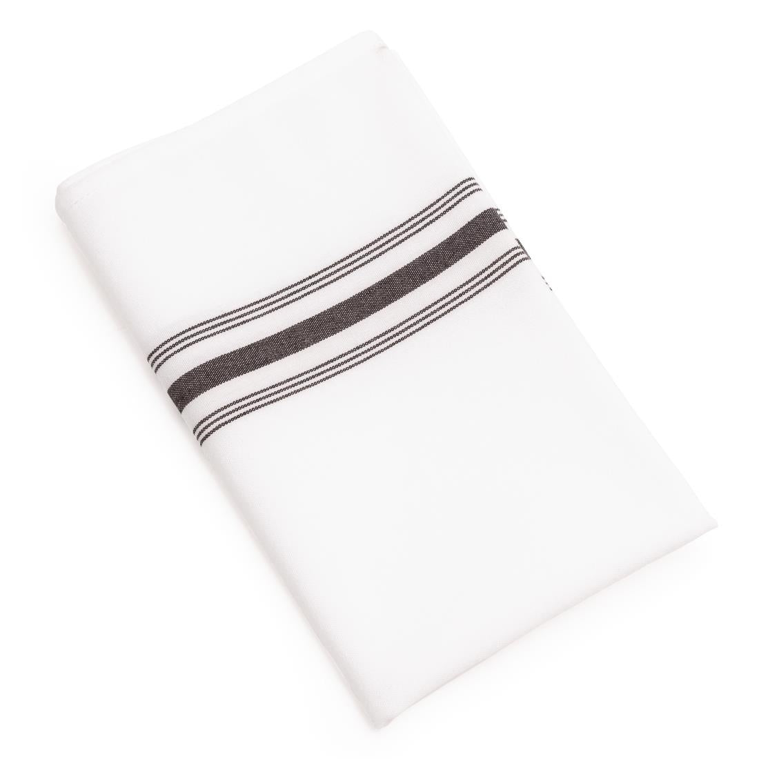 Bistro Table Napkins Black Stripe (Pack of 10) - CM318  Tonrose   