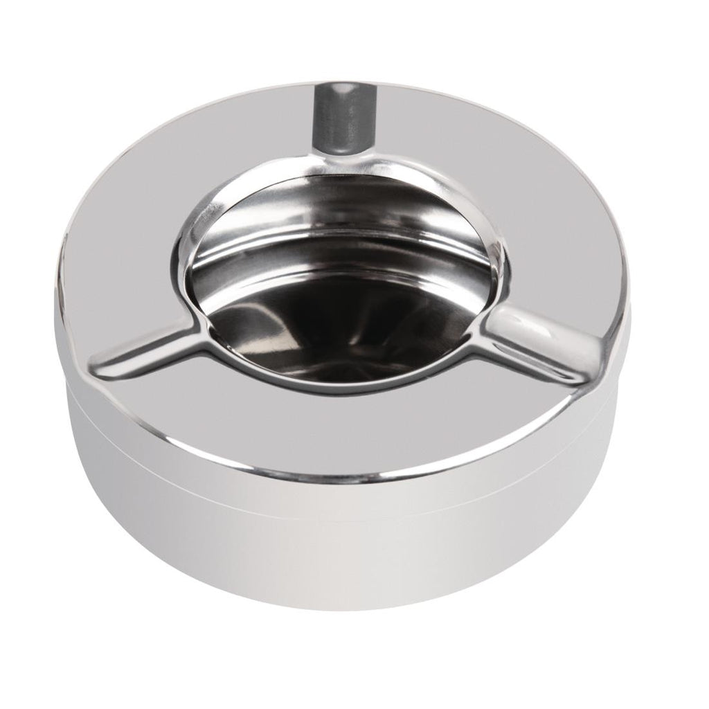 Olympia Stainless Steel Windproof Ashtray 90mm (Pack of 6) - CM368  Olympia   