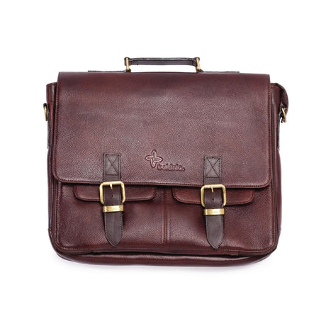 Boldric Messenger Leather Knife Bag Brown 10 Slots - CM558  Boldric   