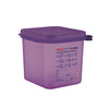 Araven Allergen Polypropylene 1/6 Gastronorm Food Container Purple 2.6L - CM786  Araven   
